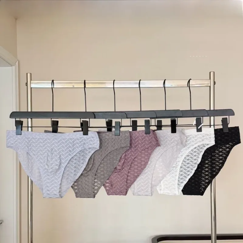 Panties Mesh Thin Men's Underwear Transparent Low Waist Ice Silk Underpants Bubble U Convex Pouch Men Triangle Briefs Male — image 8