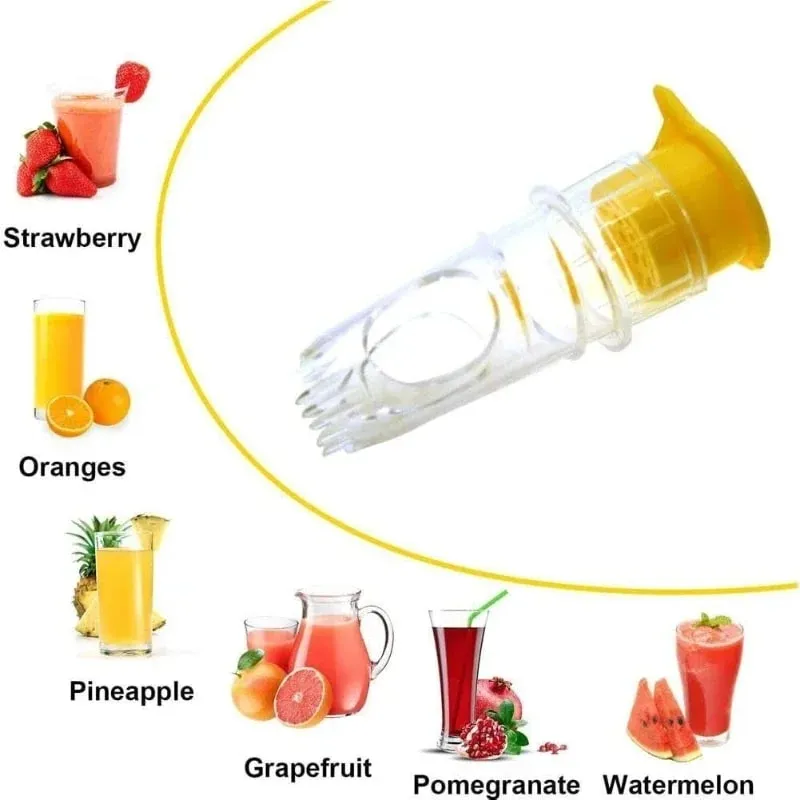 Εγχειρίδιο New Screw Top Lemon Juicer Mini Manual Lemon Squeezer Portable Lemon Juicer With Lid Squeeze Lime for Cocktails Πλαστικό Εγχειρίδιο — image 2