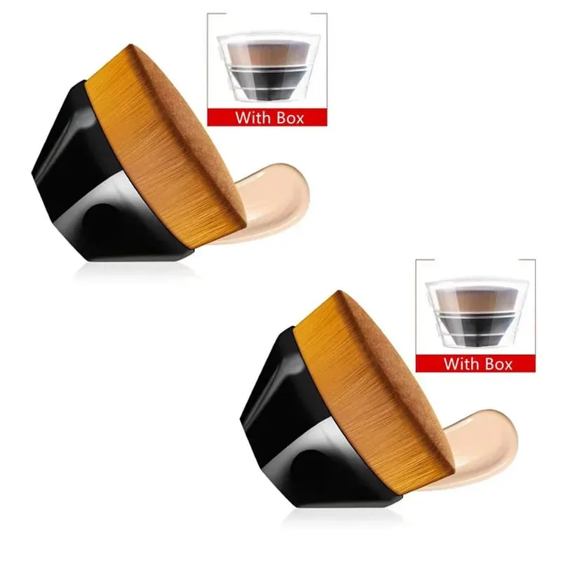 1/2 pçs novo pincel mágico de maquiagem beleza pó rosto blush pincéis portátil profissional fundação escova grande cosméticos base macia