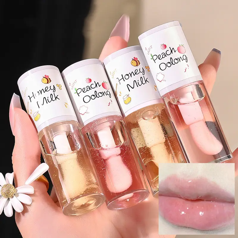 Make Up Korean Beauty Cosmetics Lip Ink Gloss Labial Lips Moisturizer Jelly Lipstick Bright Oil Ενυδατικό Βάλσαμο Βούρτσα για μεγάλα χείλη — image 2