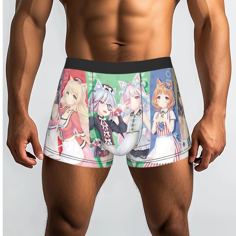 Anime N-Nekopara Chocola Vanilla Underwear Men Printed Game Boxer Briefs Shorts Panties Soft Underpants — image 13