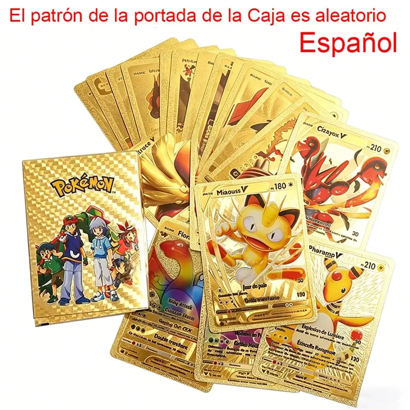 55 τεμάχια Pokemon Cards Vmax GX Gold Foil Flash Box Party Διαδραστικό παιχνίδι Αγγλικά Ισπανικά Πολύχρωμο Παιχνίδι Συλλογή Κάρτας Δώρο — image 10