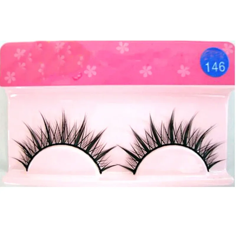 Λευκές βλεφαρίδες Cosplay Μακιγιάζ Natural Long Cross Strip Fase Eye Lashes
