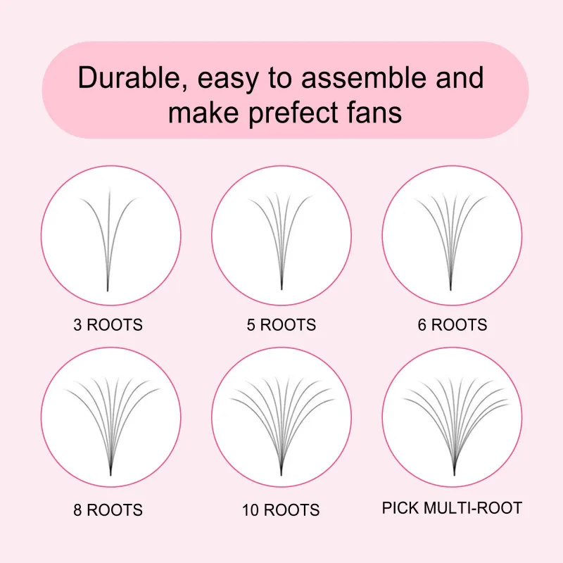 CoMango Easy Fan Lashes Extension DIY 2d/3d/4d/10d Faux Mink Blooming Eye Lash Extension 0.03/0.05/0.07 Makeup Lashes — image 4