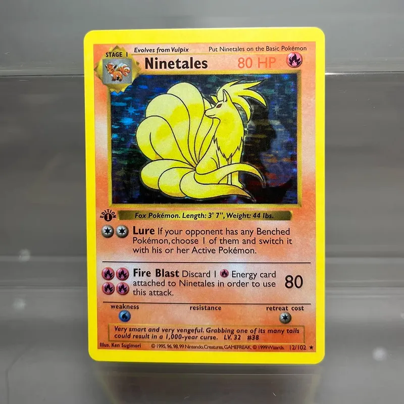 PKM Single Cards 1. Edition 1996 Mewtwo Charizard Dragonite Zapdos PTCG fóliakártyák alapkészlet játékgyűjtemény PKM proxy kártyák