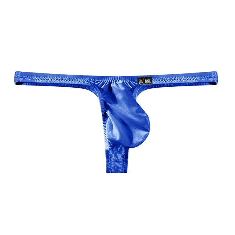 UniqueShiny Underwear men's thongs fully transparent T-pants ultra-thin ice silk men's fun low waisted slim fitting T-pants A747 — image 1