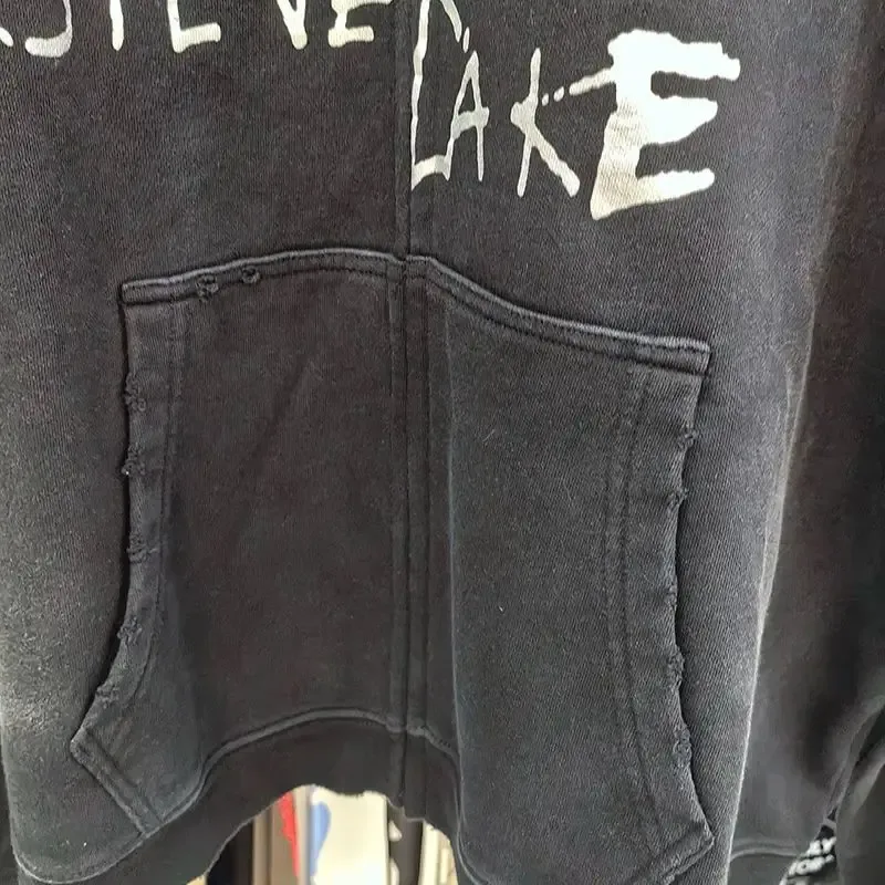 Nuevas sudaderas con capucha PALY de gran tamaño para hombre y mujer, cárdigan Vintage informal lavado negro dañado de la mejor calidad, sudaderas con cremallera — image 42