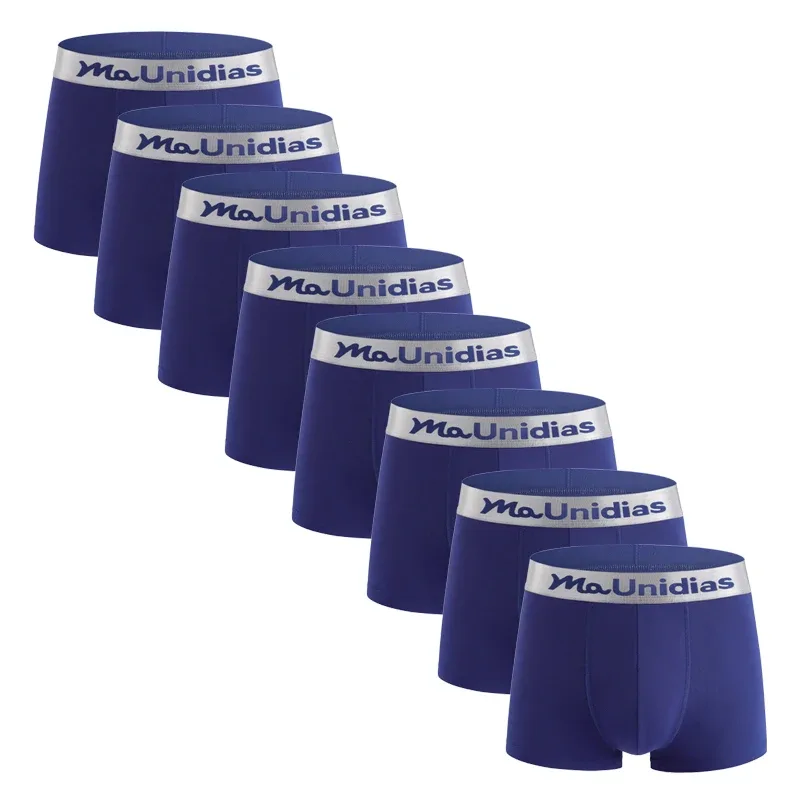 8pcs Bamboo Fiber Boxer Briefs White Men's Panties Letter Waistband Underwear Man Boxers Solid Color Boxershorts Men Underpants — image 21