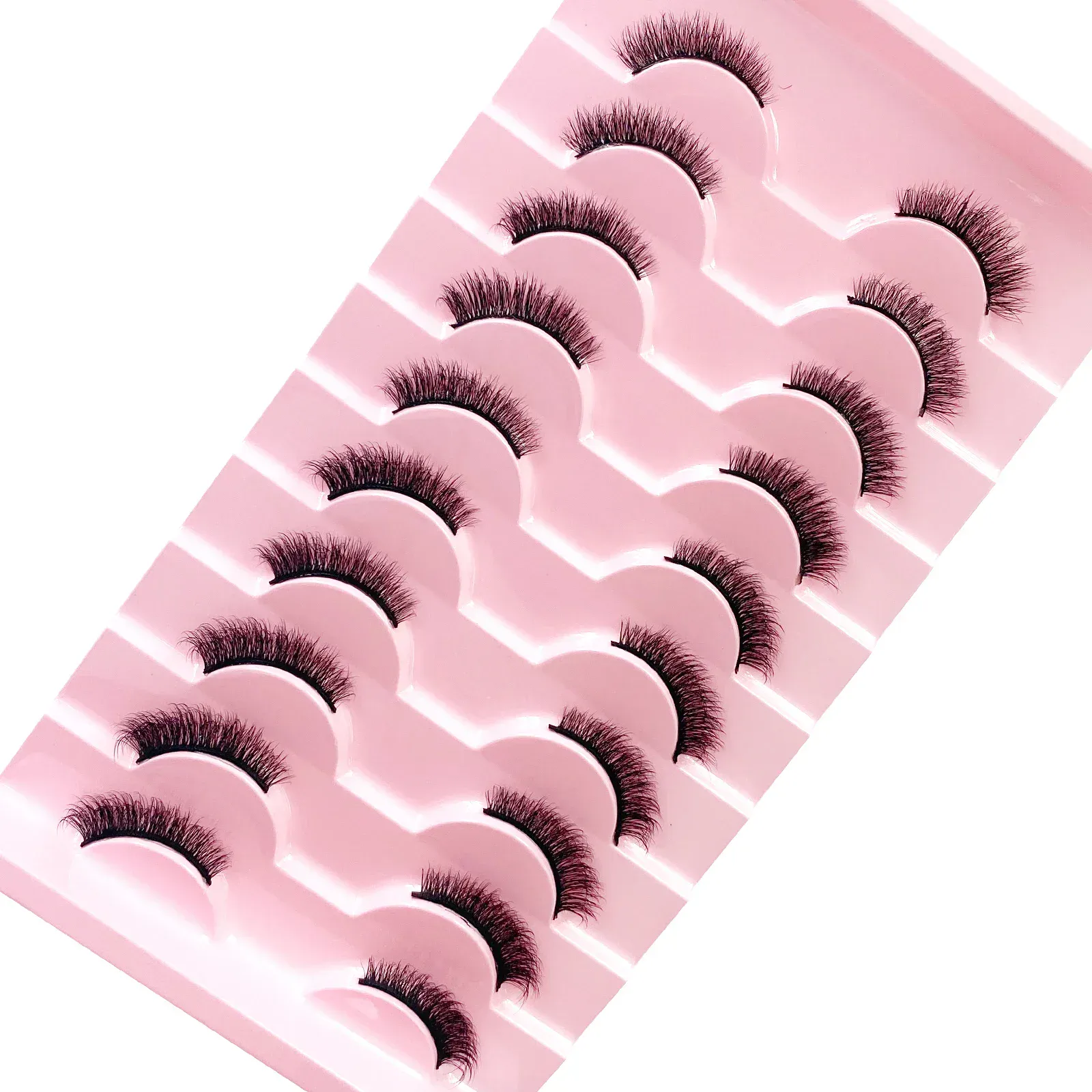 Τρισδιάστατες βλεφαρίδες Cat Eye Half Lashes 10 Pairs Half Lashes Natural Clear Stem False eyelash Extension Makeup Faux Cils maquiag — image 2
