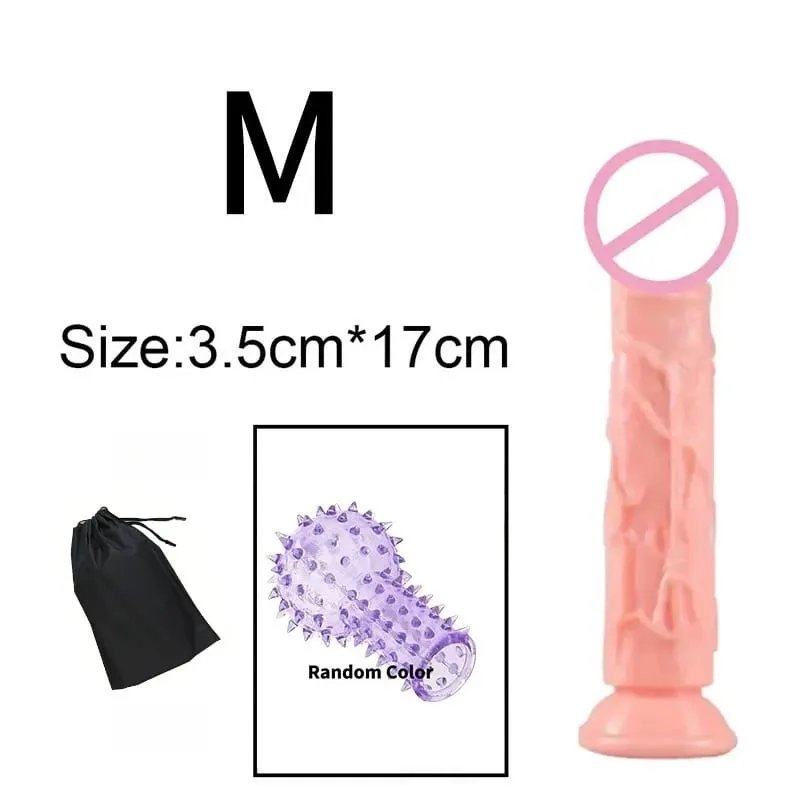 זול מציאותי 5 גדלים Butt Plug דילדו גבר נשים פין כוס יניקה צעצועי מין אנאלי כוס יניקה הומוסקסואל זין גדול מאוננות נרתיק — image 16