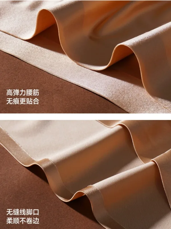 Satin Smooth Briefs Men Sexy Seemless Bulge Pouch Underwear High Stretch Thin Ice Silk Underpant Male Solid Mid Waist Panties — image 4