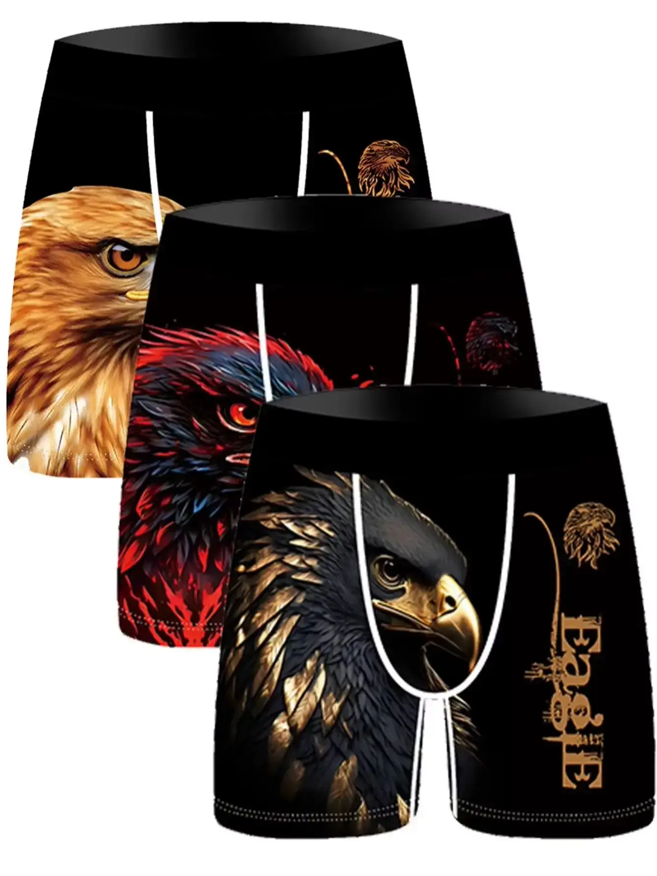 3-Pack Fashionable Men's Boxer Shorts, Comfortable, Soft, Fashionable, Printed, Casual and Versatile Men's Underwear 3256813065858825 — image 3