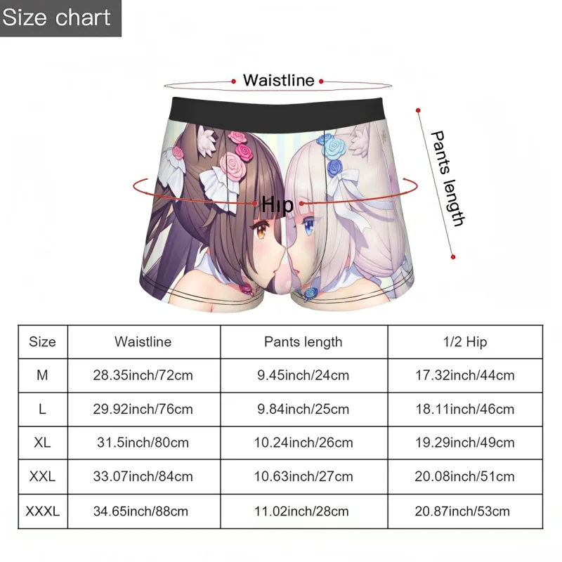 Anime N-Nekopara Chocola Vanilla Underwear Men Printed Game Boxer Briefs Shorts Panties Soft Underpants — image 7