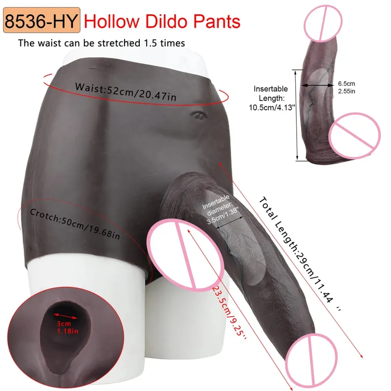Big Knot Hollow Dildo Pants Adult Men Strap-On Penis Sleeve насадка на член Underwear For Couples Sex Pleasure Erotic Goods — image 30