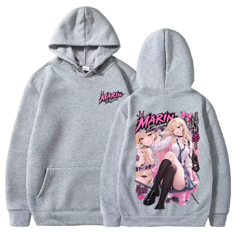 Trendy Anime Marin My‑Dress‑Up Darling Hoodies Harajuku Streetwear Langarm Casual Fleece Mit Kapuze Pullover Männer Frauen Kleidung