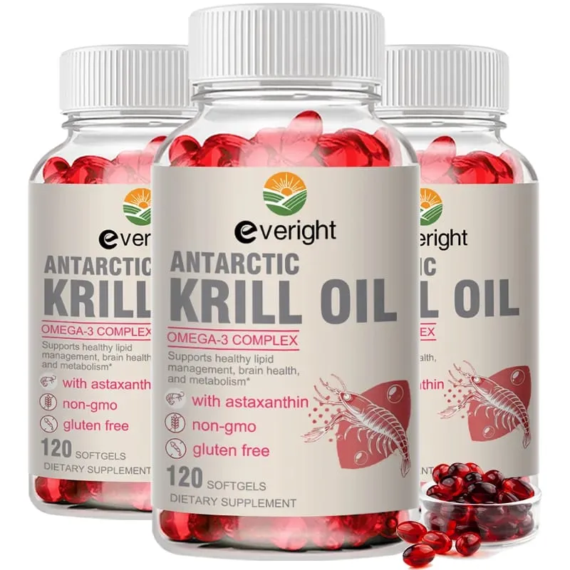 Έλαιο Krill – Σύμπλεγμα φωσφολιπιδίων Ωμέγα-3 με Ασταξανθίνη – Υποστηρίζει Διαχείριση Λιπιδίων Μεταβολισμός Υγεία εγκεφάλου και καρδιάς EPA/DHA — image 2