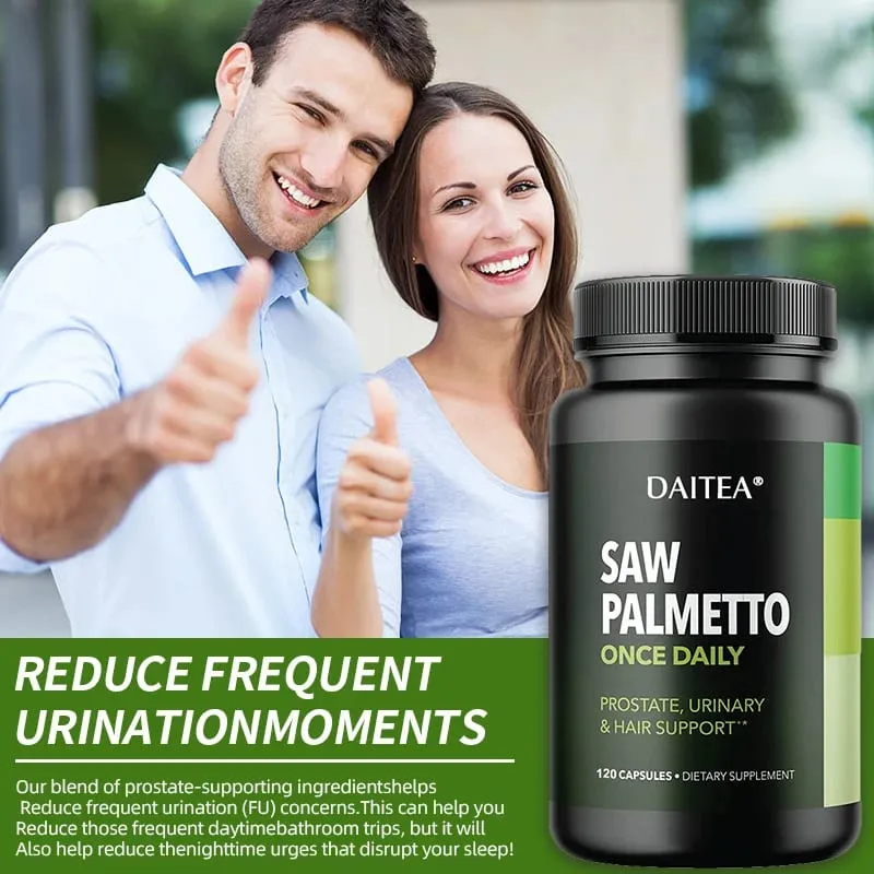Daitea Saw Palm Capsule Συμπλήρωμα για την υγεία του προστάτη Υποστήριξη για την υγεία του ουροποιητικού συστήματος Υποστήριξη για την υγεία της ουροδόχου κύστης Προώθηση της ανάπτυξης των μαλλιών — image 3