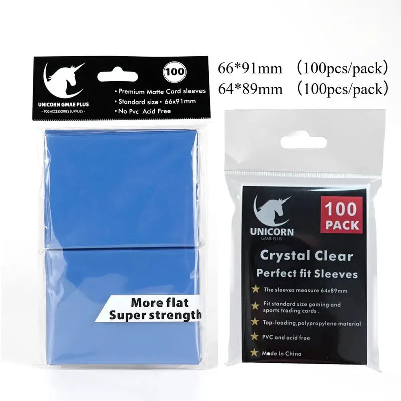 200PCS Card Sleeves Εμπορικές κάρτες Διπλής στρώσης Ματ μανίκια κάρτας τυπικού μεγέθους για Pokemon MTG Baseball Sport Card Game