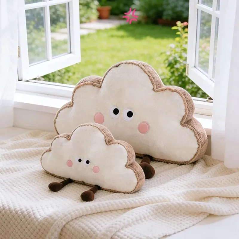 35~65 εκ. Toast Cloud Λούτρινο Μαξιλάρι Kawaii Humanoid Decor Στήριγμα μαξιλαριού πλάτης καρέκλας καναπέ από βελούδινο δώρο — image 3