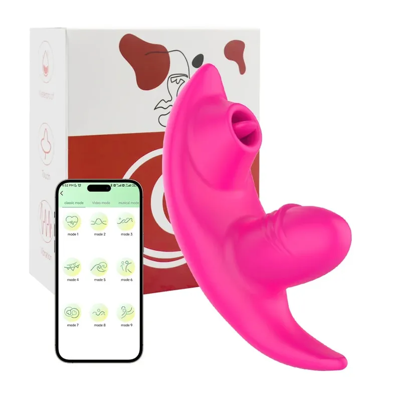 APP Bluetooth Vagina Sucking Vibrator 9 Modes Vibrating Sucker Oral Sex Suction Clitoris Stimulator Ερωτικά παιχνίδια σεξ για γυναίκες