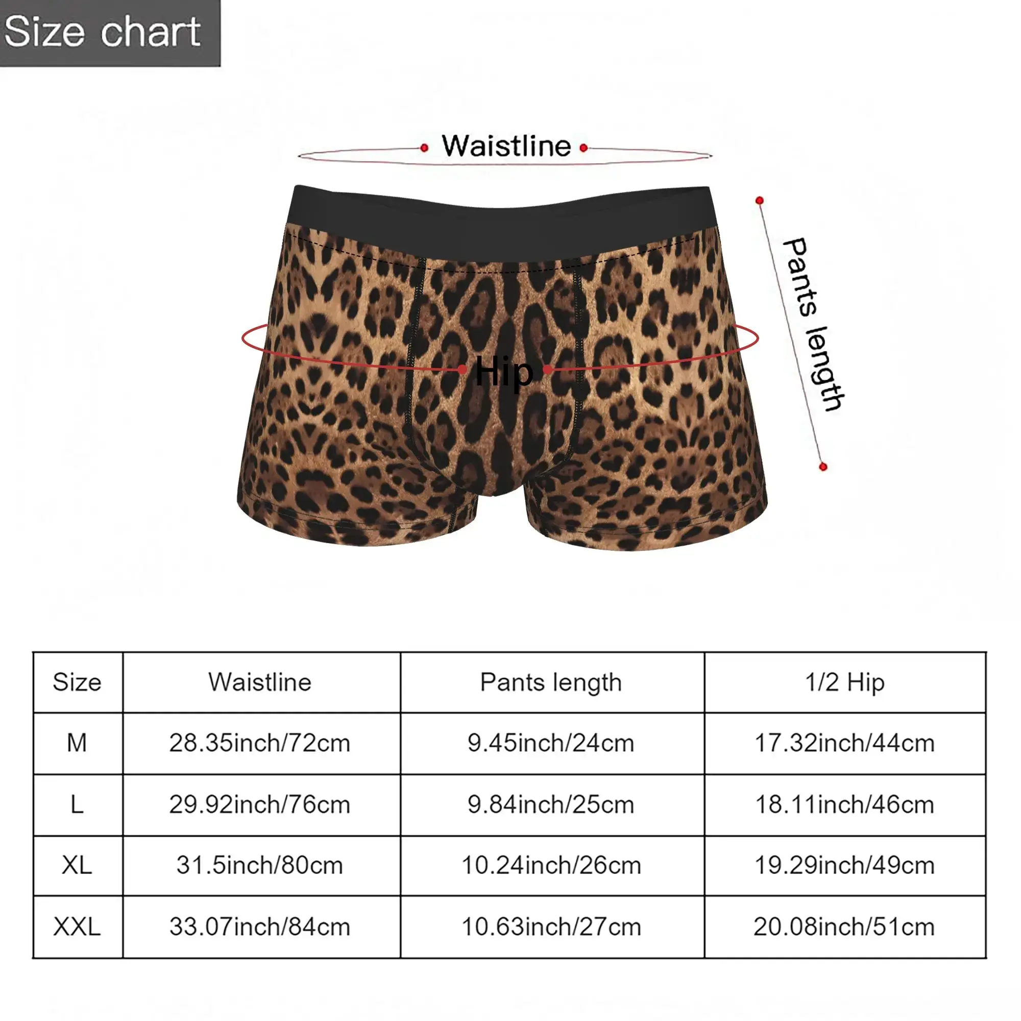 Leopard Print Skin Leopard Print Underpants Breathbale Panties Man Underwear Print Shorts Boxer Briefs — image 4