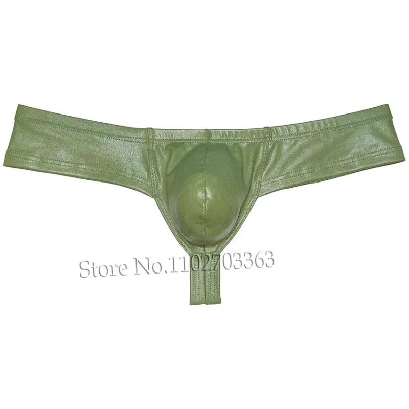 Cheeky Bikini Brief Men's Underwear Thong Contour Pouch Tangas Male Lingerie Bikini Briefs Beach Micro Underpants Soft Wet Look — image 20
