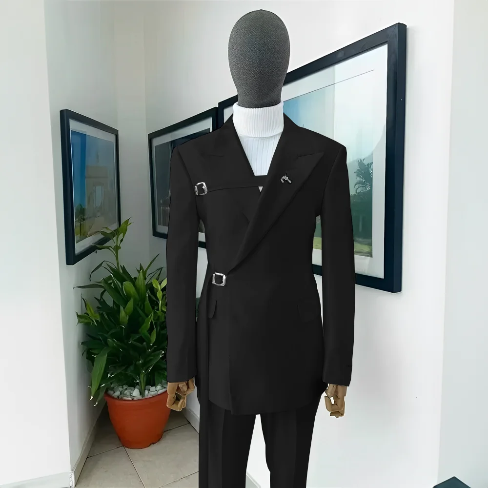 2024 New Men's Wedding Tuxedo Blazer Elegant Men's Suit 2 Piece Jacket Pants White Suit Formal Party Dress for Men