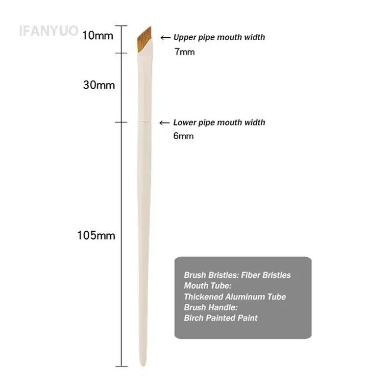 1/10 τεμ. Blade Eyeliner Brush Brush Brush Brush Portable Flat Ultra Thin Fine Liner Eye Liner Brow Contour White Brushes Makeup Brushes Εργαλείο μακιγιάζ — image 6
