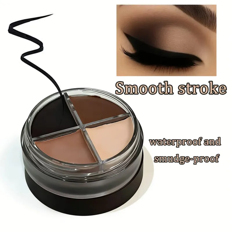 Herorange Smudge Proof Cream Eyeliner Kit Μακιγιάζ ματιών πολλαπλών χρήσεων για αρχάριους