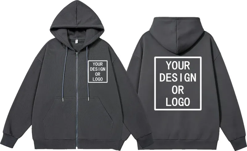Personaliza tu propio diseño de marca, logotipo/imagen personalizada, sudaderas con capucha con cremallera DIY para hombres y mujeres, sudadera informal con capucha, nuevo jersey