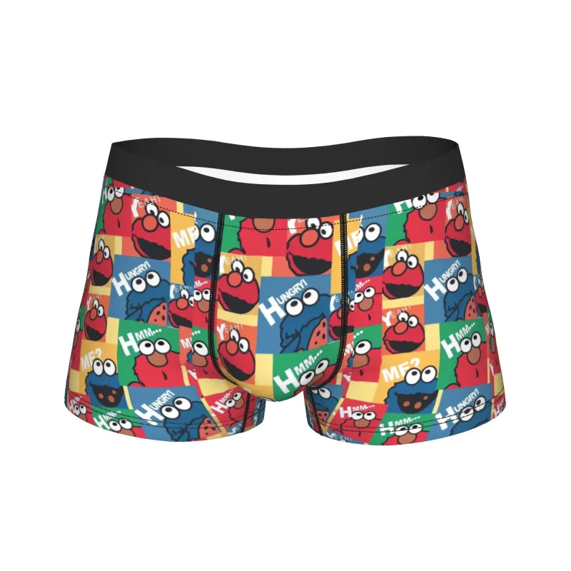 S-Sesames Streets Tango Elmo & Grover 속옷 남자 반바지 팬티 Funny Boxershorts 품질 세관 특대 팬티 — image 10