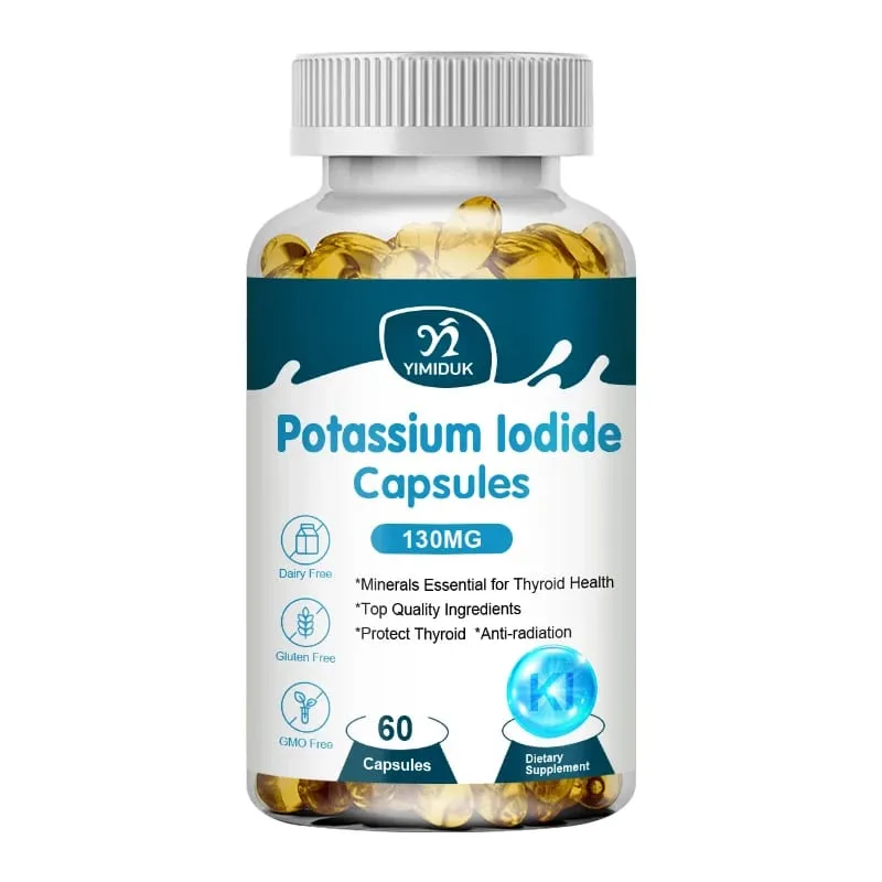 Κάψουλες ιωδιούχου καλίου KI (Stable Iodine) 130 mcg ανά ημέρα - Συμπλήρωμα Υποστήριξης Θυρεοειδούς