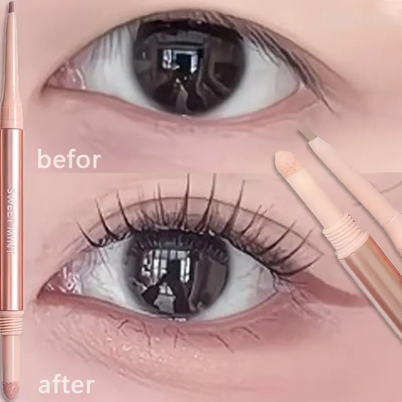 Double-ended Lying Silkworm Eyeliner Pencil Waterproof Natural 3D Under-Eye Brightener Shadow Pen Aegyosal Contour Eye Makeup