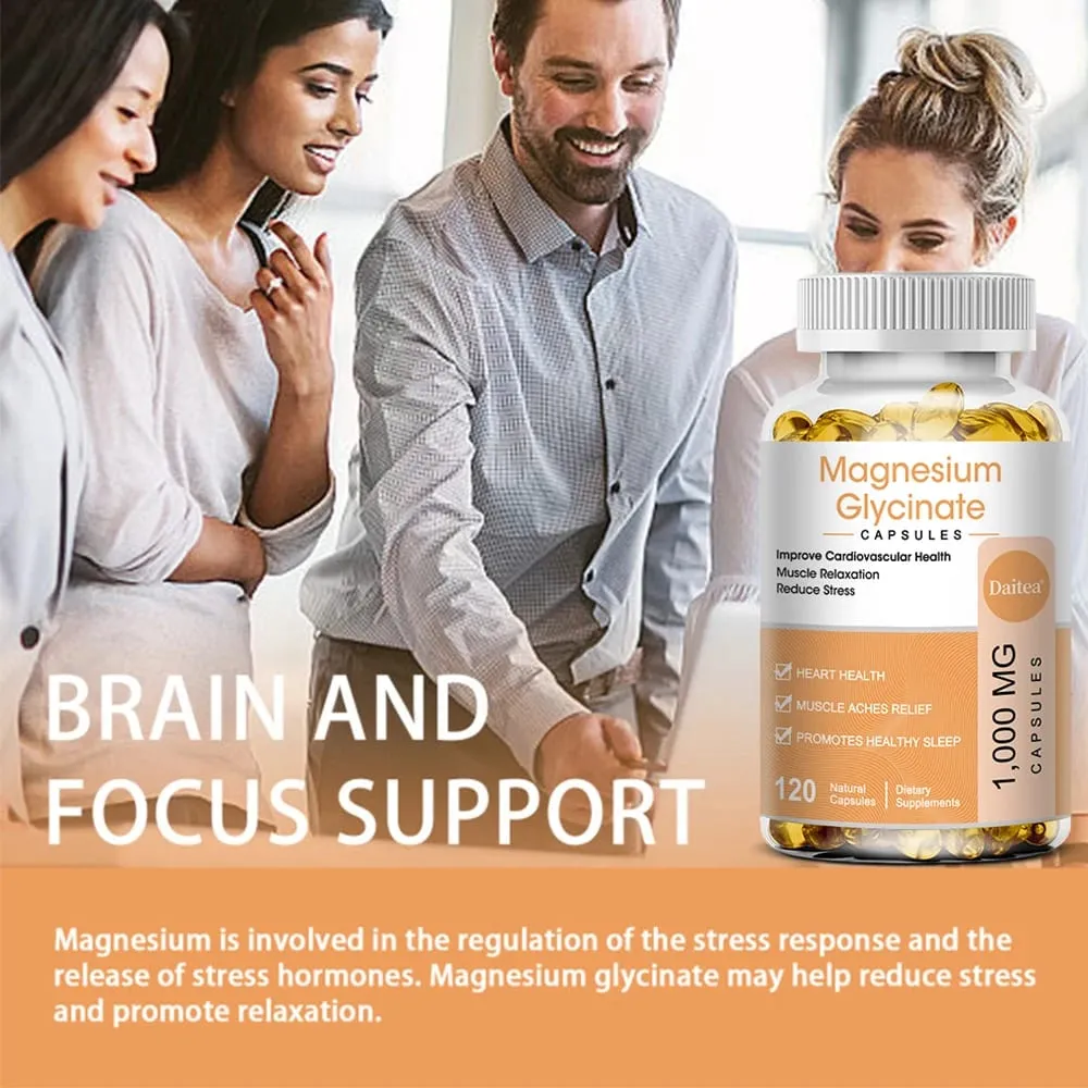 Magnesium Glycinate Supplement with Vitamins To Promote Natural Sleep Reduce Stress and Anxiety and Support Bone Health — image 4