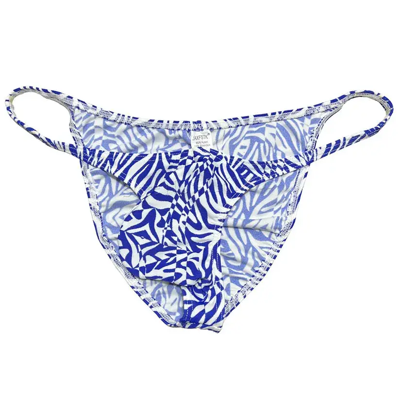 Men's Cheeky Briefs Underwear Pouch Male Ruched Bikini Swimwear Sexy Underpants High Elasticity, Low Waist, Floral Print sexy — image 3