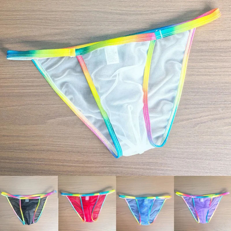 1pc Men Sexy Sheer Briefs Ultra Thin See Through Underwear Low Rise U Convex Pouch Mesh Breathable Panties Clubwear — image 10