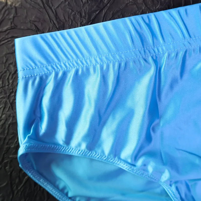 new Mens Briefs Underwear Satin-like Breathable Low-Rise Underpants Male Panties Men's glossy underwear — image 15