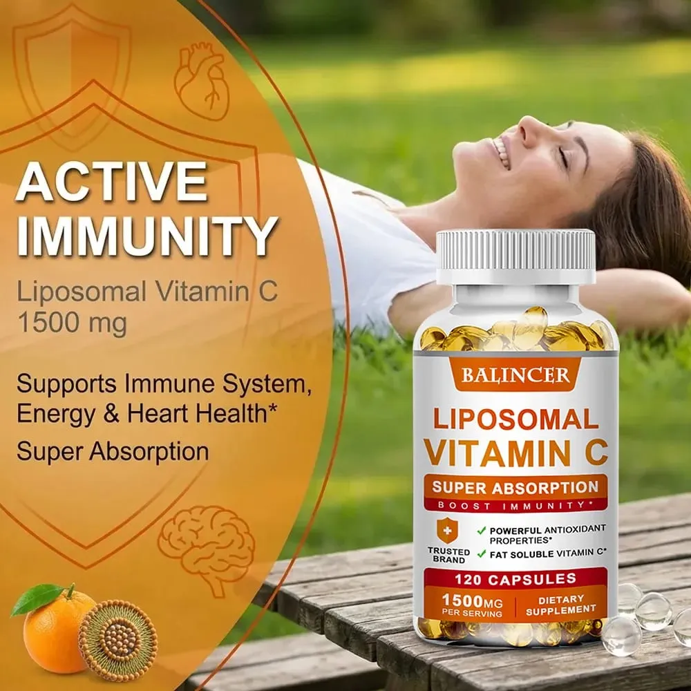 Liposomal Vitamin C Supports Antioxidant Health & Immune Function High Absorption Non-GMO Gluten Free – 120 Capsules — image 3