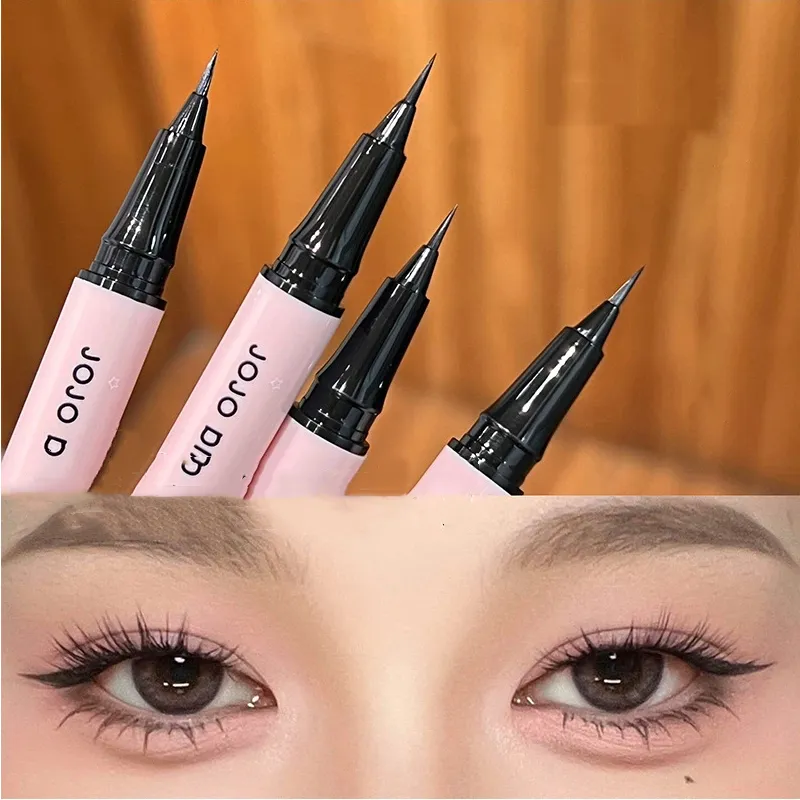 Quick-dry Eyeliner Pencil Makeup Lasting Smooth Ultra Thin Black Brown Matte Eye Liner Waterproof Liquid Eyeliner Pen Cosmetics
