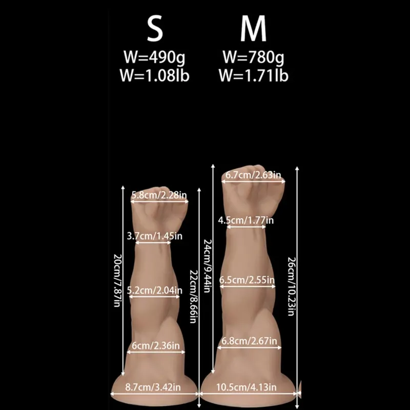 Consolador Anal con tapón de mano para adultos, dilatador de trasero Vaginal, estimulador profundo, expansor de ano, consolador grande masturbador, Juguetes sexuales anales para adultos — image 12