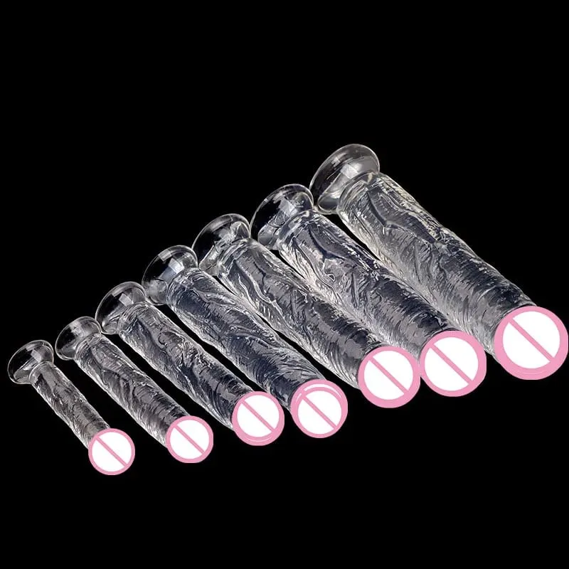 Ρεαλιστική βεντούζα πέους Dildo Jelly Dildo Big Dick Θηλυκός Αυνανιστής Κλειτορική Διέγερση Λεσβιακά σεξουαλικά παιχνίδια για γυναίκες 7 μεγεθών — image 1