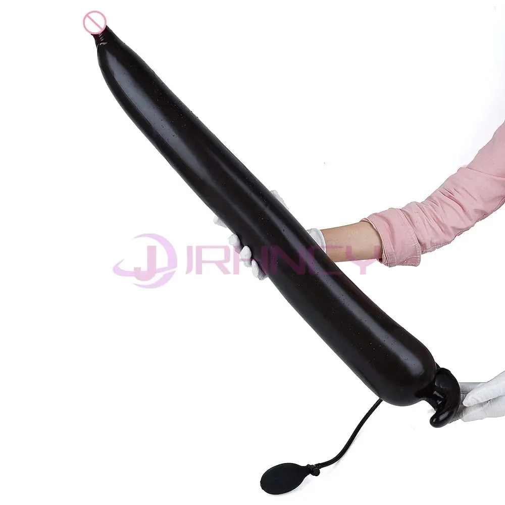 Consoladores anales inflables súper largos de 100cm, silicona líquida, tapón Anal enorme, dilatación Rectal profunda, masaje de próstata, Juguetes sexuales BDSM — image 4