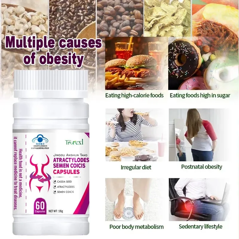 Natural Cassia Seed & Coix seed Pills Detox Slim Metabolism Booster Burn Fat 100% Herbal Vegan & NO SIDE EFFECT — image 4