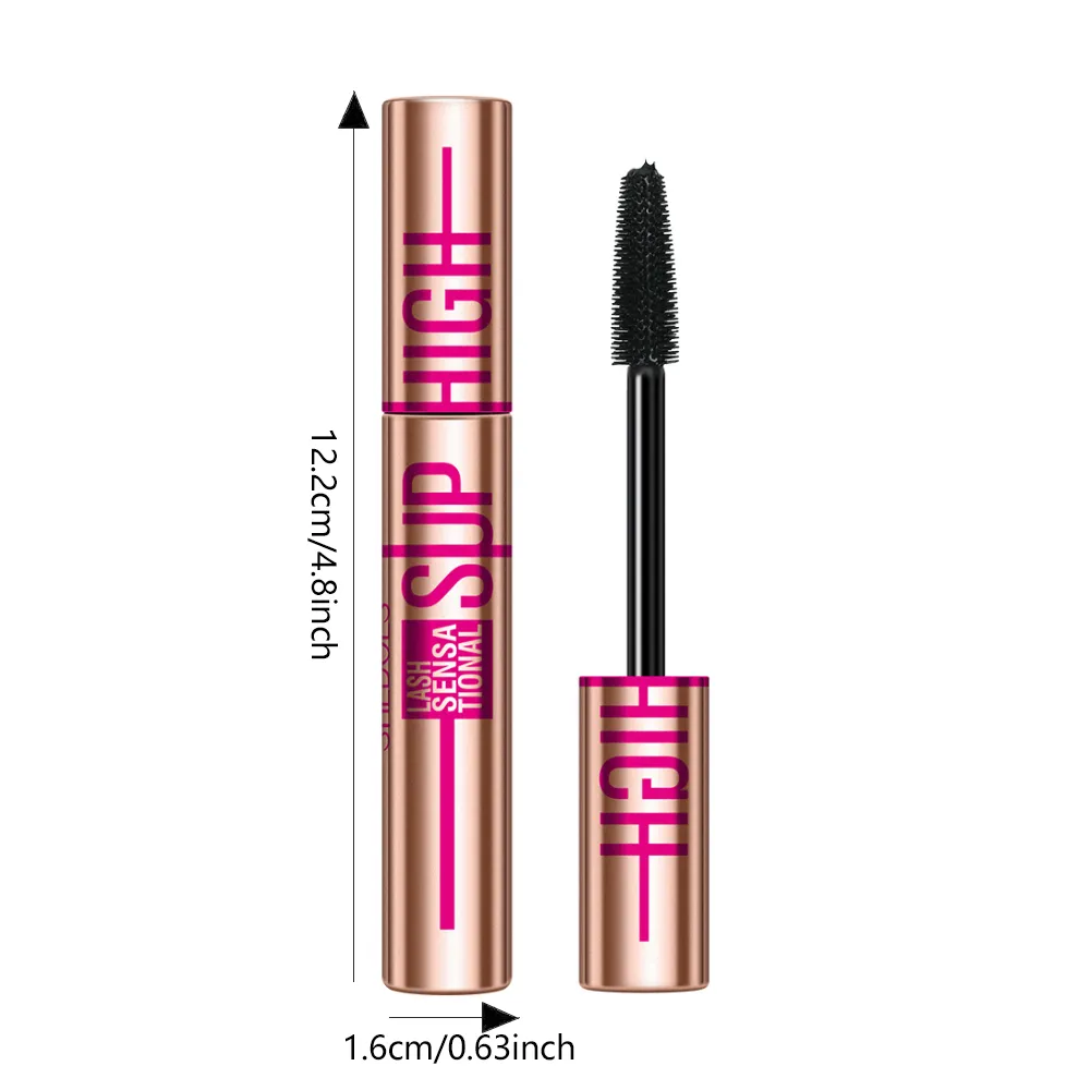Super High 4D Waterproof Mascara - Volumizing Curling & Lengthening Formula Μαύρη μάσκαρα μακράς διαρκείας με προστασία από μουτζούρες — image 3
