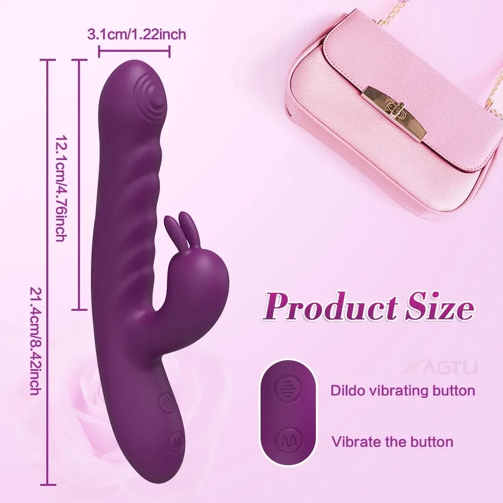 Δονητής κουνελιού ώθησης για γυναίκες Go and Come G-Spot Dildo Vibrator Clitoris Stimulator Γυναικείο σεξουαλικό παιχνίδι αυνανισμού για γυναίκες — image 5