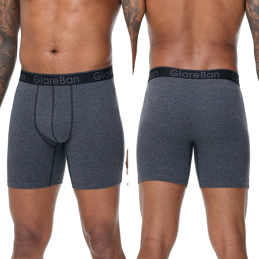 5 pz Set Mid-Lungo Casuale Boxer di Cotone Shorts Intimo Uomo Mutande Maschili per Gli Uomini Boxer Scivola Mutandine Morbide Slip di marca — image 6