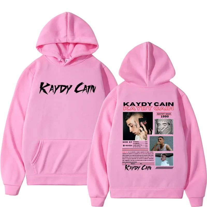 Rapper Kaydy Cain Album 2026 Graphic Hoodies Men Women Fashion Vintage High Street Oversized Loose Bodywarmer Hooded Sweatshirts