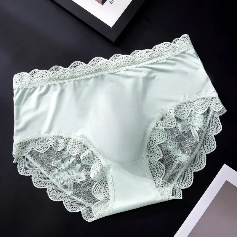 Thin Ice Silk Lace Men's Underwear Breathable Mid Waist Embroidery Comfortable Triangle Pants Traceless Hollow Out Male Briefs — image 16