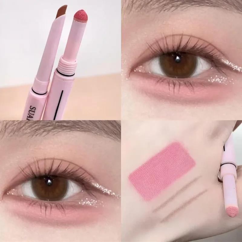 Dual End Glitter Matte Aegyosal Pen Brightening Highlight & Shadow Stick Eye Makeup Lying Silkworm Eyeliner Gel Pencil 애교살 펜 — image 11