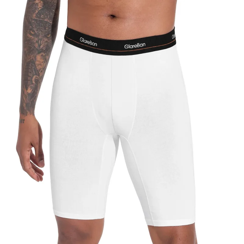 4pc Set Long leg White Cotton Boxer Men Underwear Male Brand Panties And Underpants For Homme Luxury Shorts Box Slip Briefs Soft — image 4